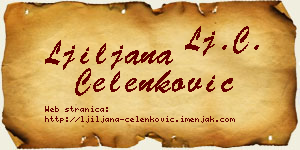 Ljiljana Čelenković vizit kartica